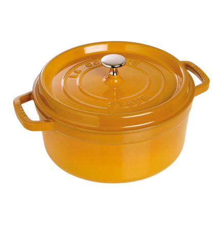 Cocotte rund 24cm senapsgul