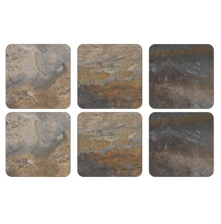 Earth Slate Glasunderlgg 6-pack.